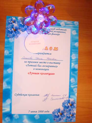 Приз и диплом