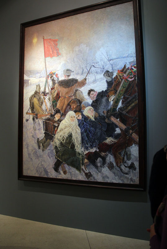 Аркадий Пластов. "Едут на выборы" (1947)