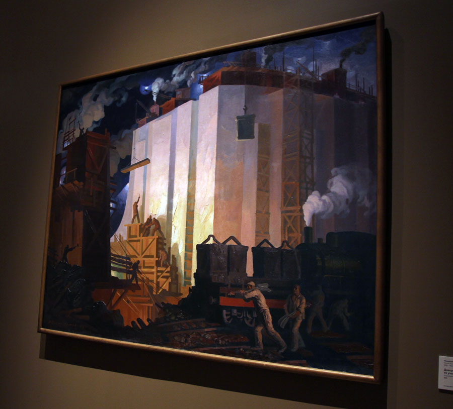 Николай Дормидонтов. "Днепростой. Один из участников строительства." (1931)