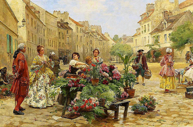 LOUIS MARIE DE SCHYRVER .Парижские цветочницы.jpg